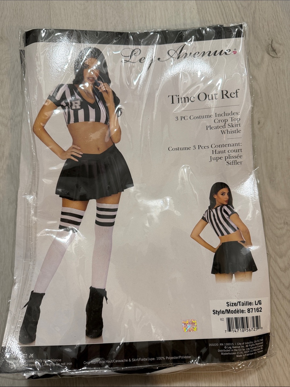 Leg Avenue Time Out Referee Costume — Black & White